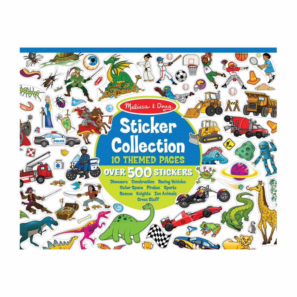 Melissa & Doug 10 Themed Pages Sticker Collection Activity Pad - Blue