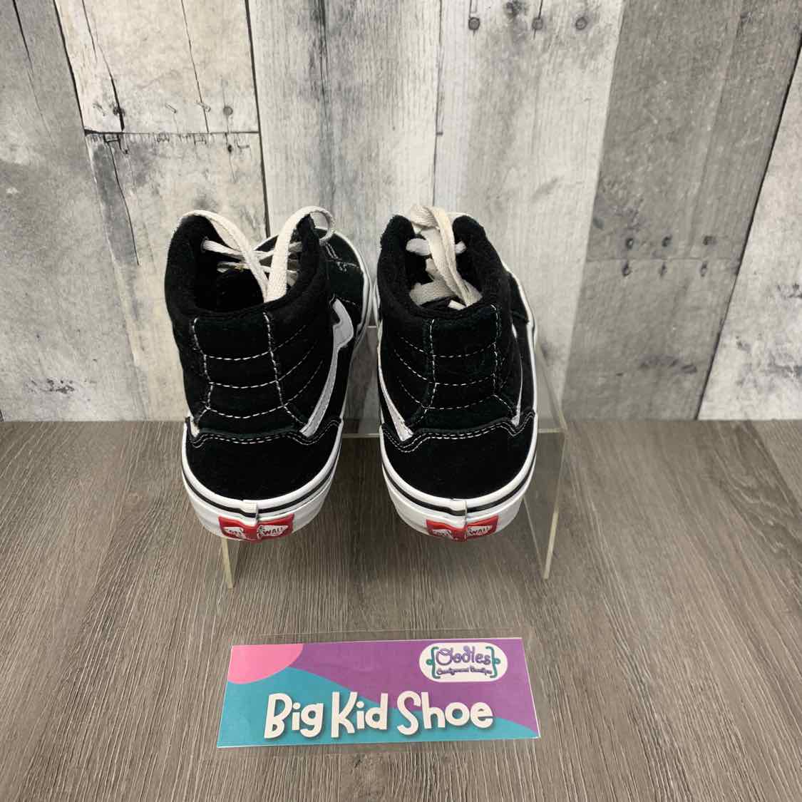 Size 3 Black/White Vans Sneakers