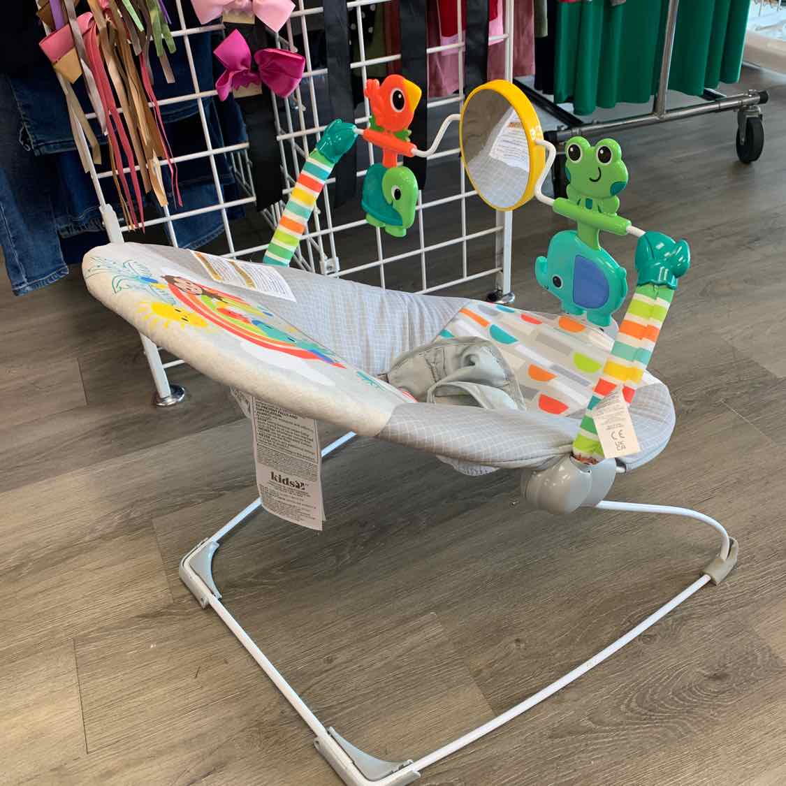 Bright Starts Gray/Teal Jungle Bouncer
