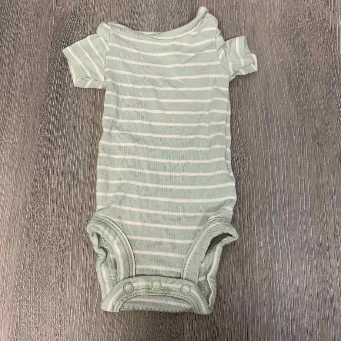 Size Preemie Green Striped Child of Mine Bodysuit