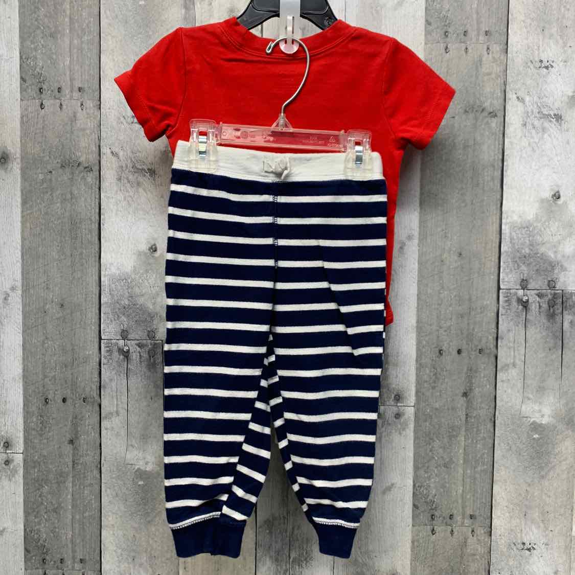 Size 24 Months Red/Navy Carter's Shirt/Pants