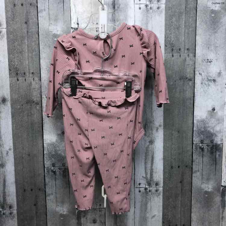 Size 9 Months Pink Print Carter's Shirt/Pants