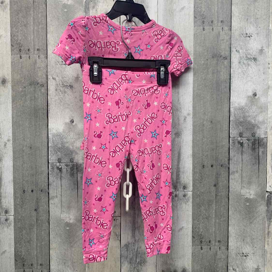 Size 18 Months Pink Print Barbie 2pc PJs