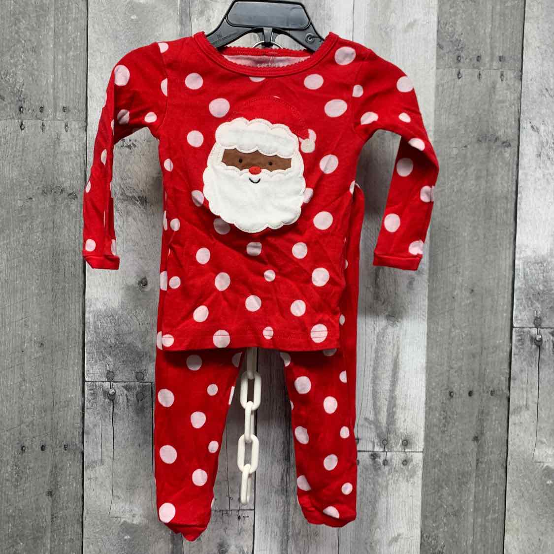 Size 12 Months Red Print Just One You 2pc PJs