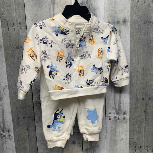 Size 3-6 Months White/Blue Disney Jacket/Pants