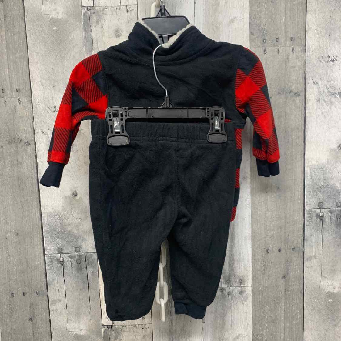 Size 6 Months Red/Black Carter's Sweats - 2pc