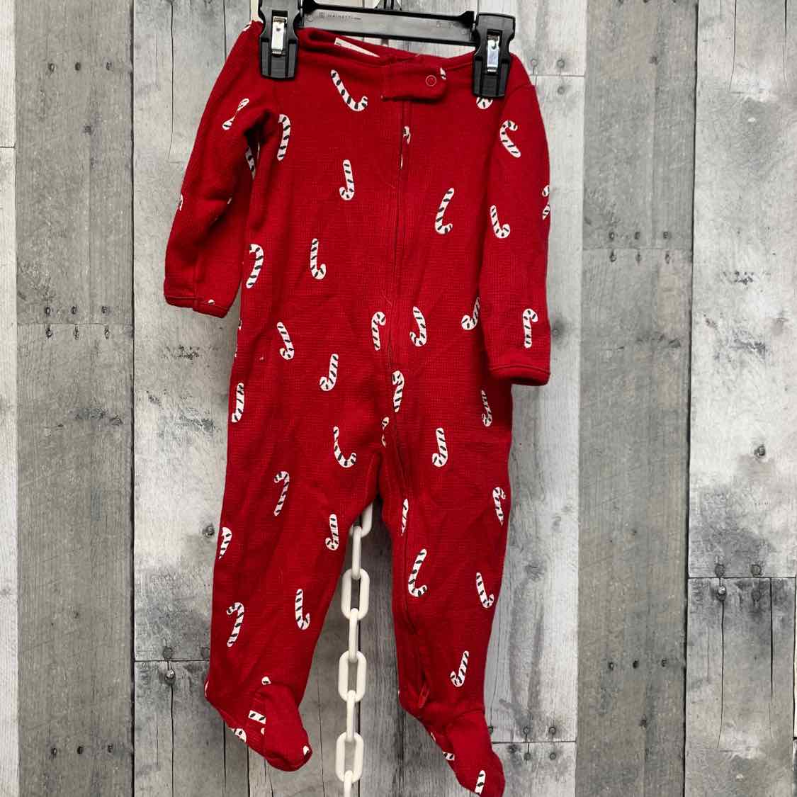 Size 9 Months Red Print Just One You Footy PJs