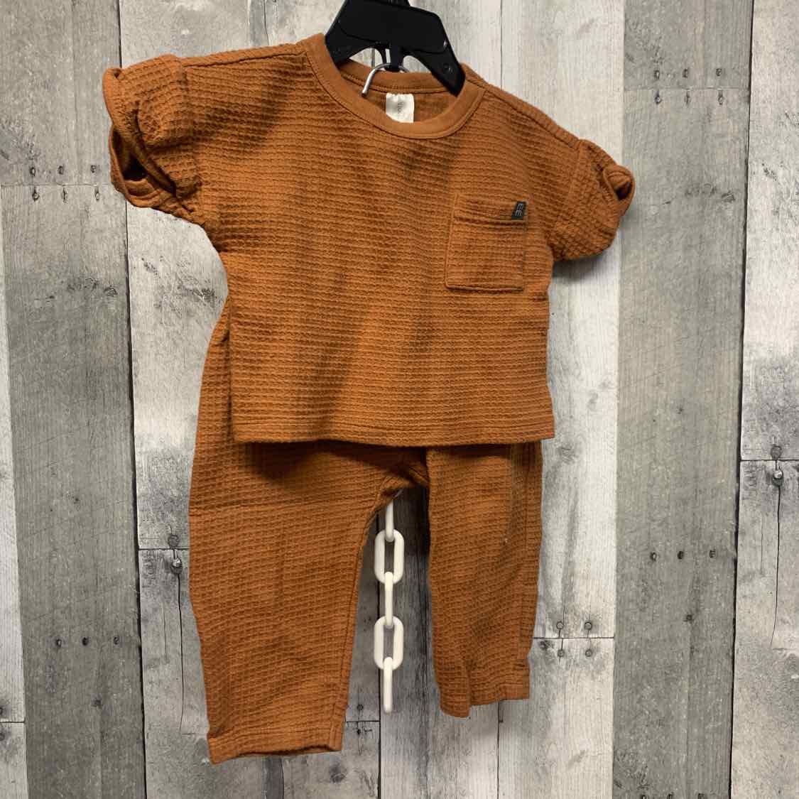Size 12 Months Brown Modern Moments by Gerber Shirt/Pants