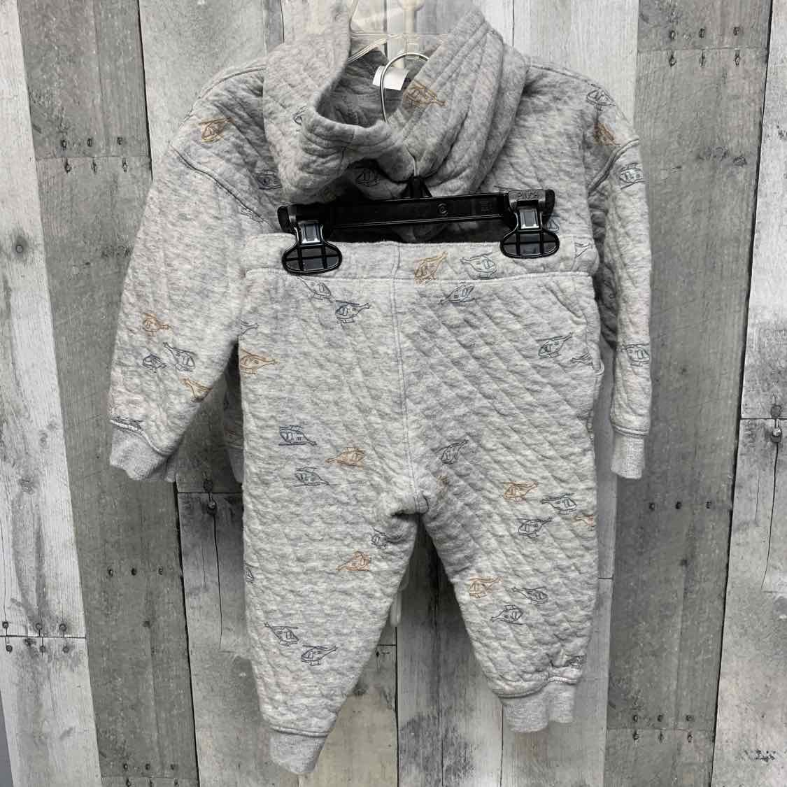 Size 24 Months Gray Print Carter's Sweats - 2pc
