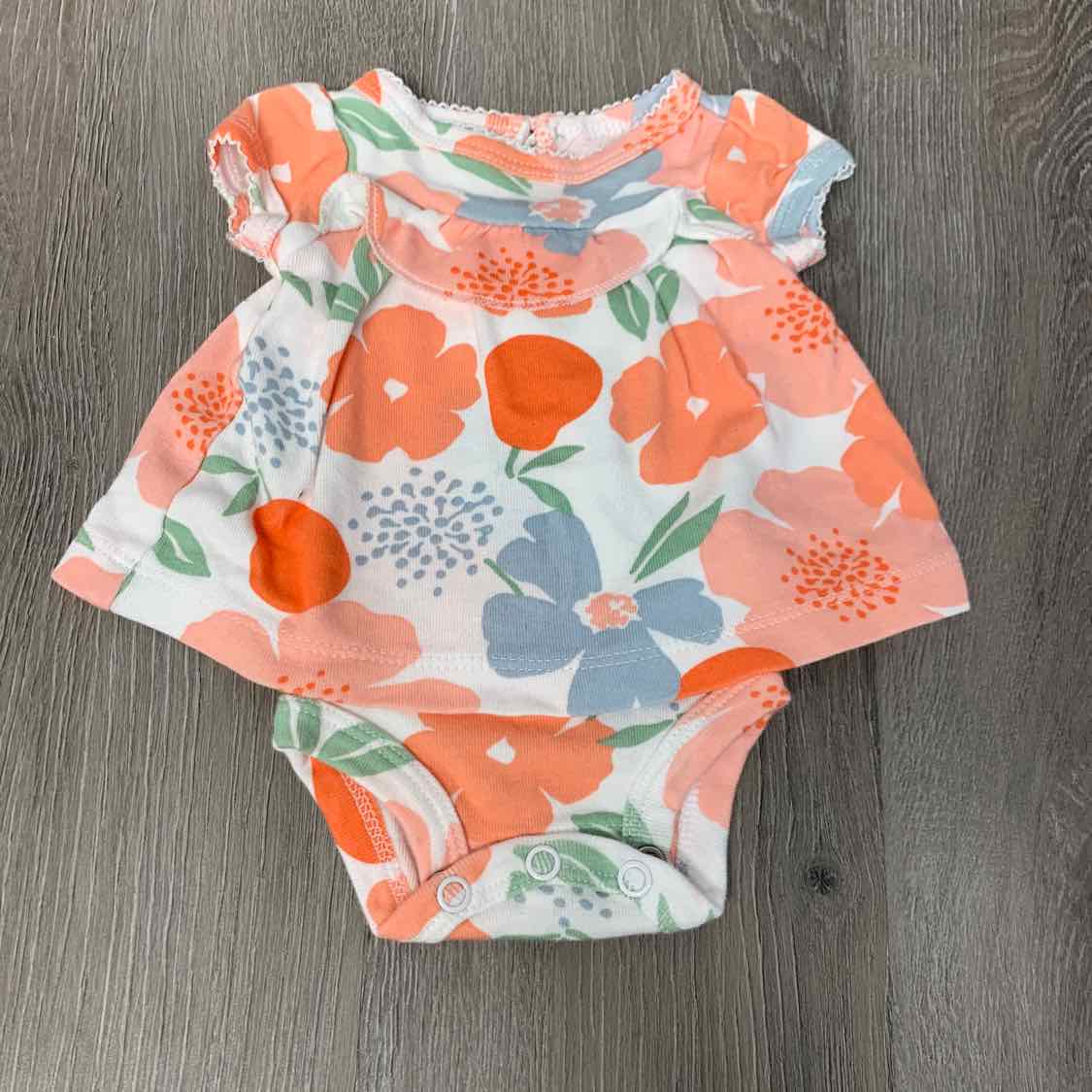 Size Preemie Pink Floral Print Child of Mine Romper