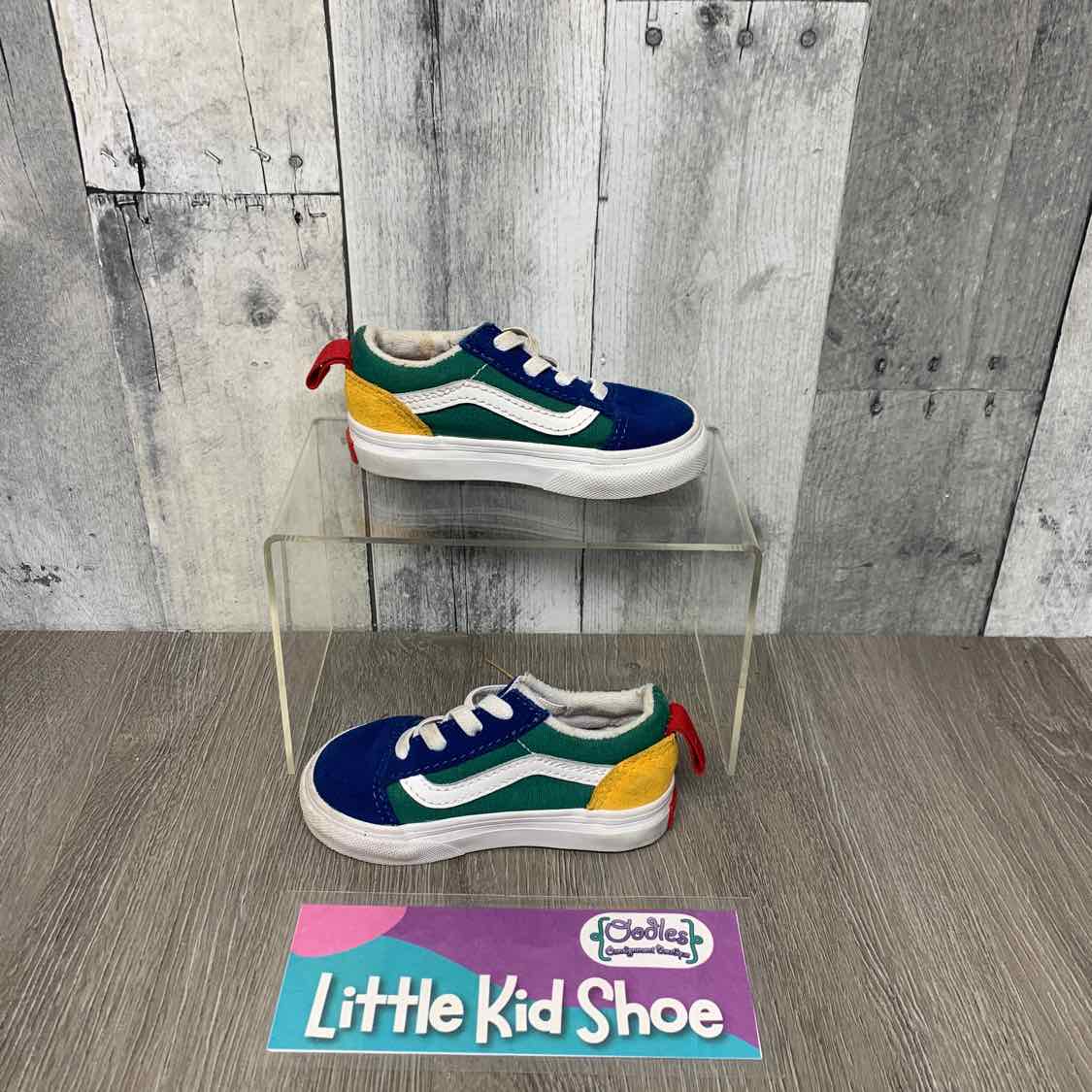 Size 5 Blue/Green Vans Sneakers