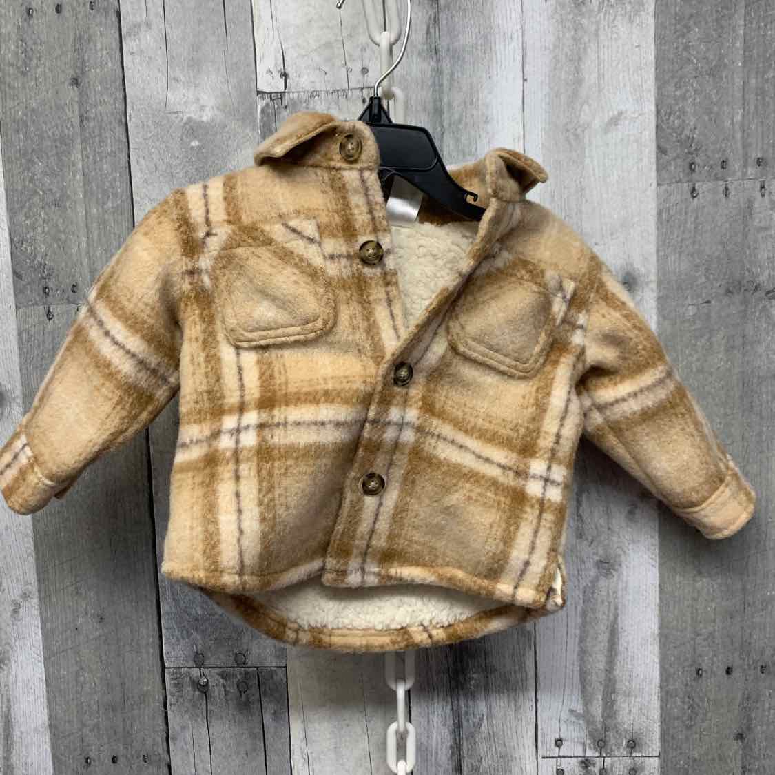 Size 6 Months Brown Plaid Carter's Heavy Jacket
