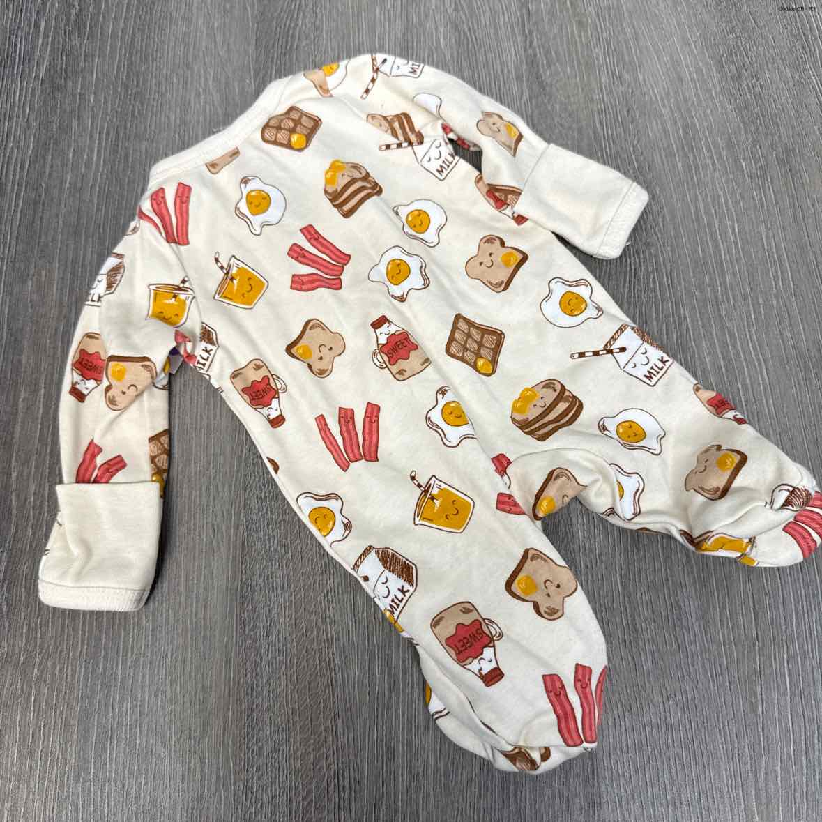 Size Preemie Tan Print Wonder Nation Footy PJs