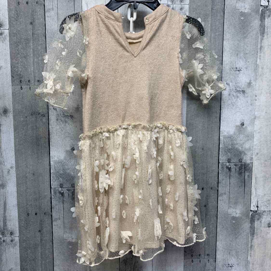 Size 6 Tan/Gold B Brand Dress