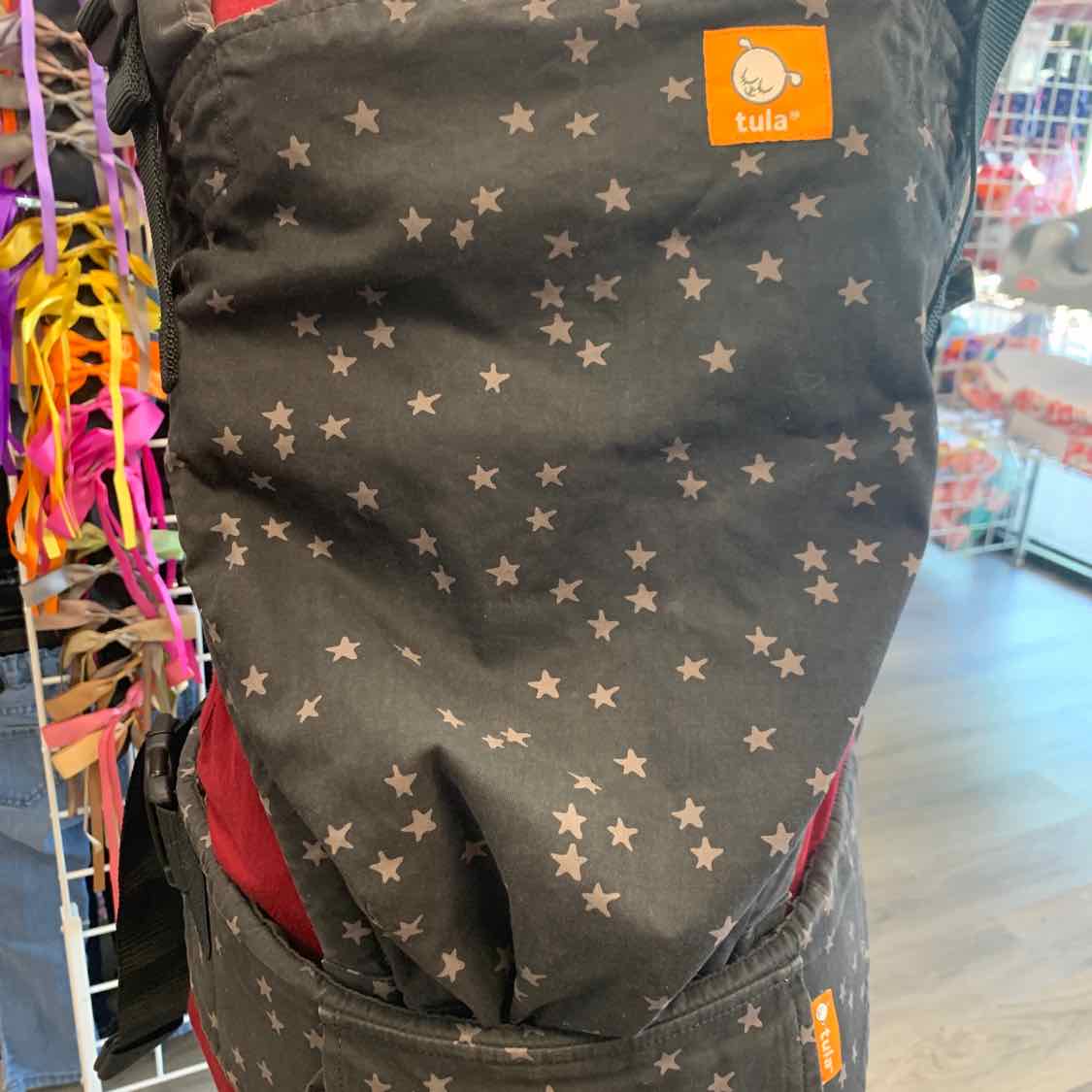 Tula Black Print star Infant Carrier