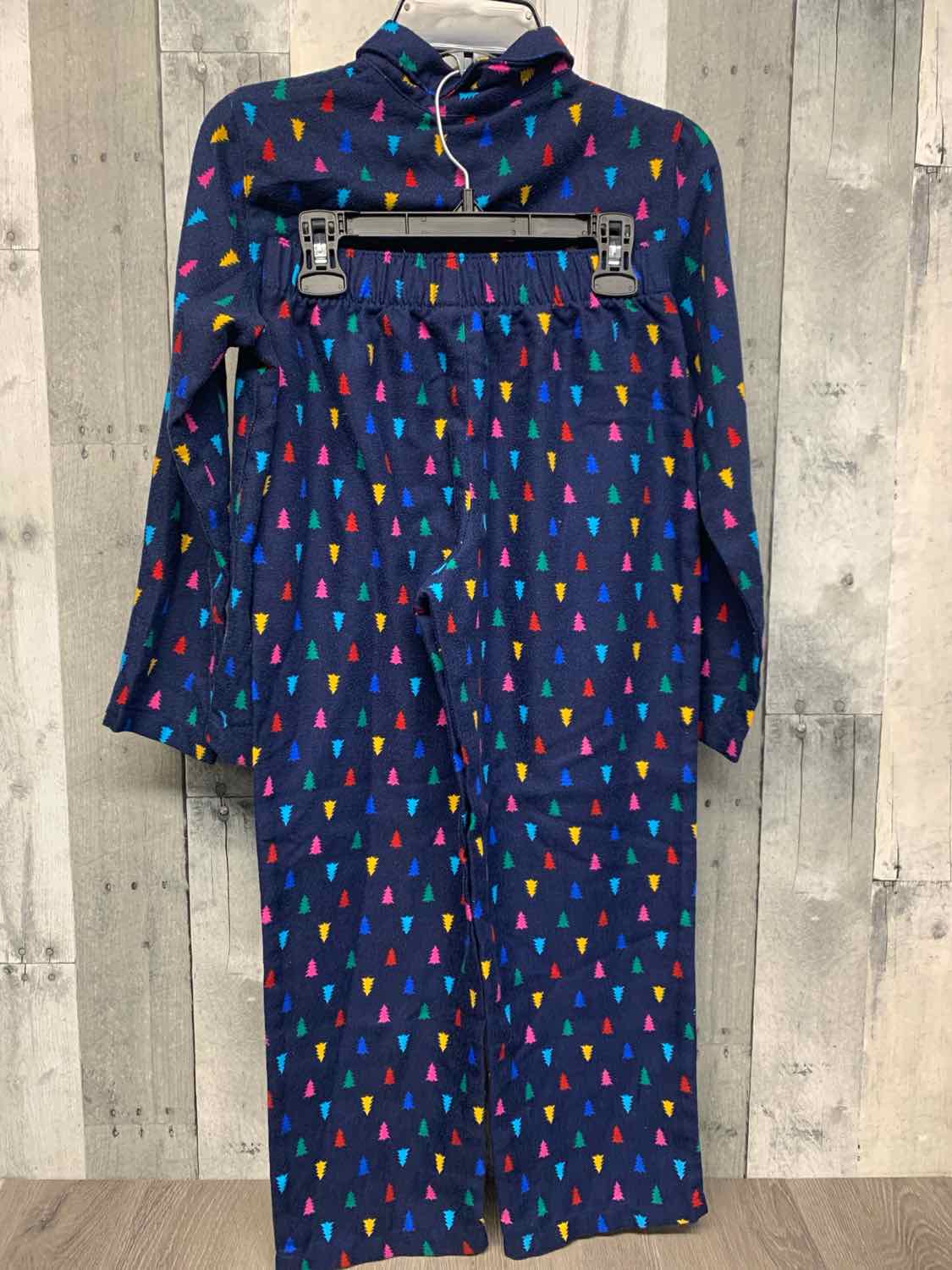 Size 8 Navy Print Lands' End 2pc PJs
