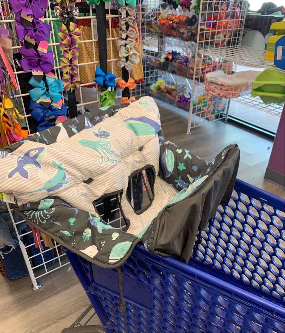 Gold Bug Gray/Blue Ocean Cart Cover