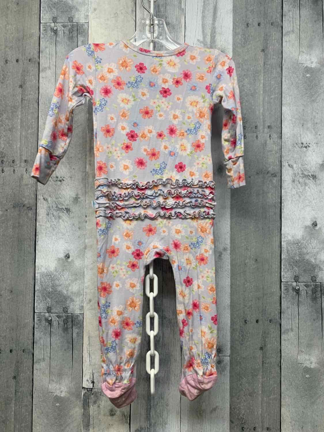 Size 12-18 Months Blue/Pink Posh Peanut Footy PJs