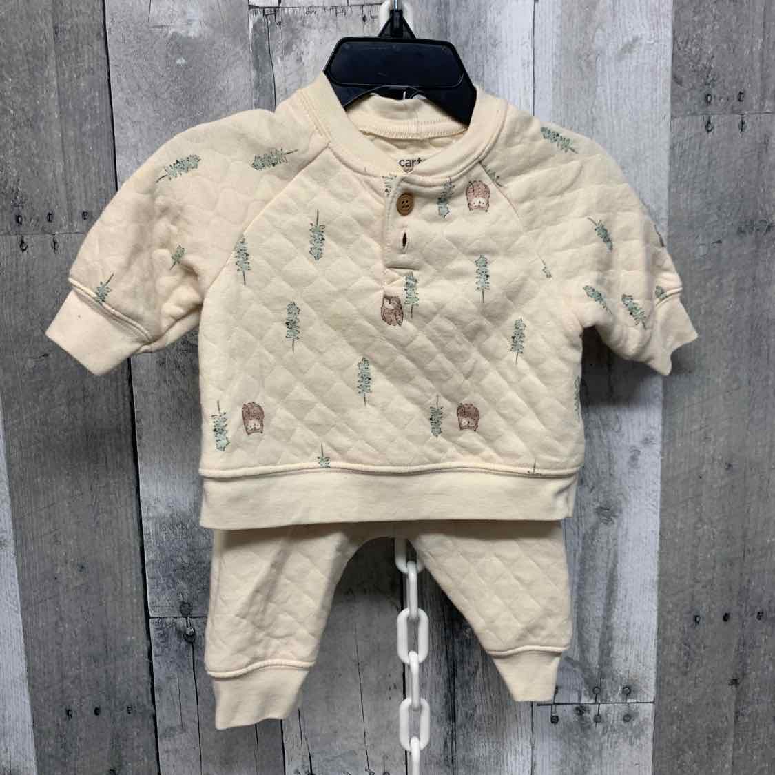 Size 0-3 Months Tan Carter's Shirt/Pants