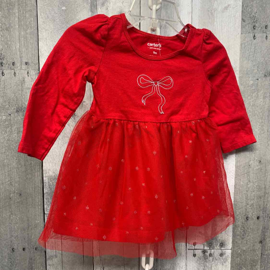 Size 9 Months Red Just One You LS Dress