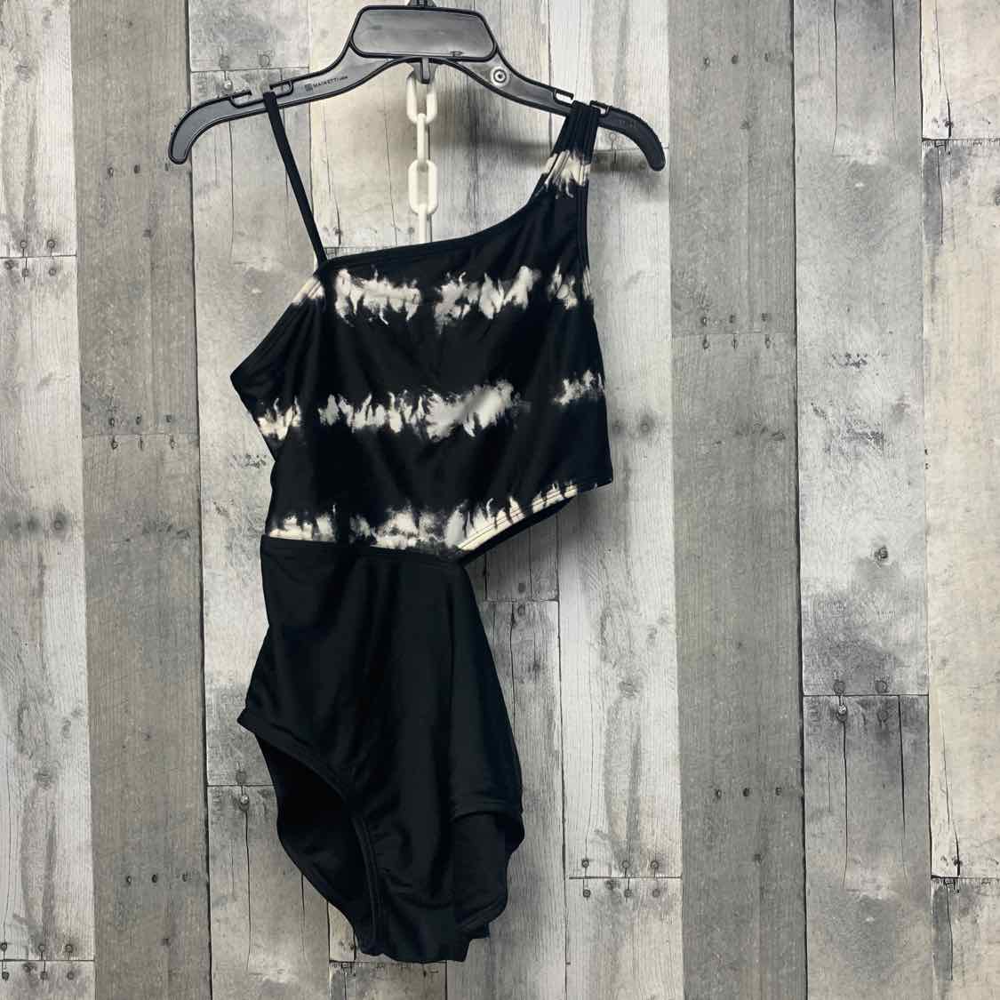 Size 14/16 Black/White More Than Magic Swim Suit - 1pc