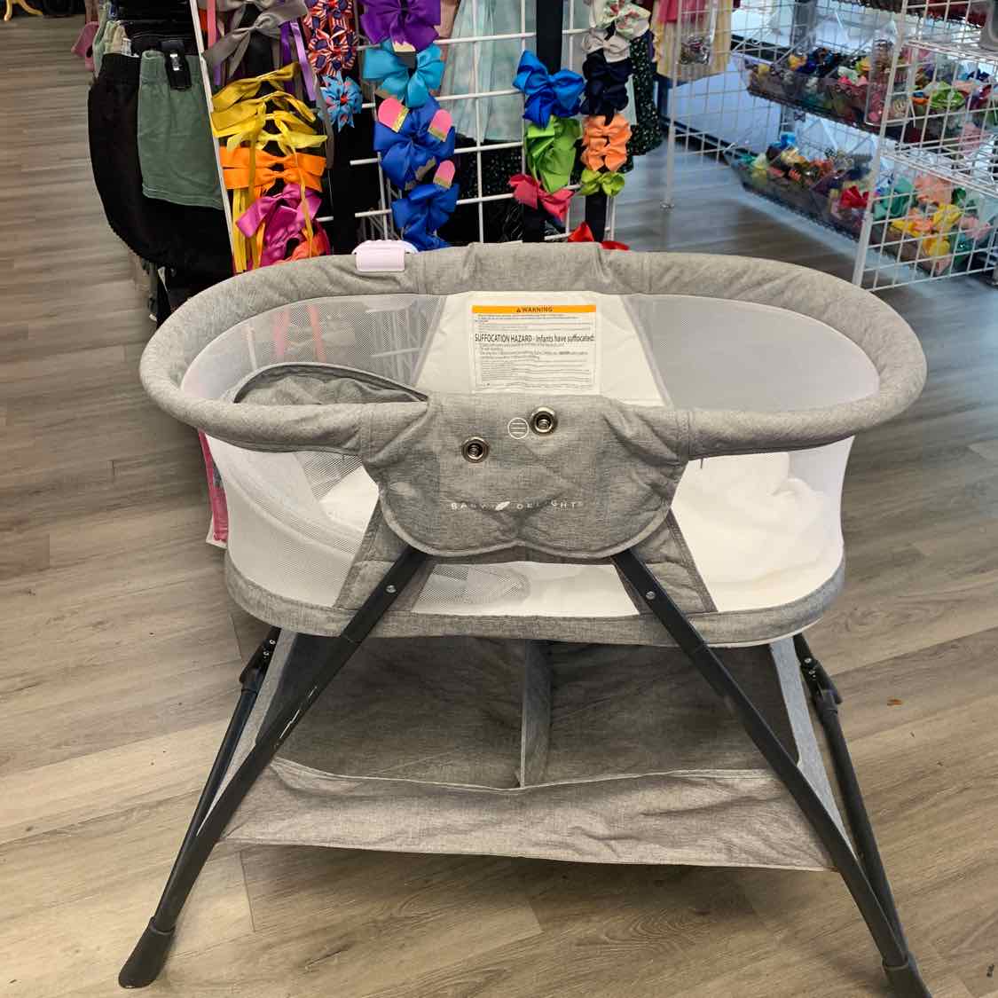 Baby Delight Gray Bassinet