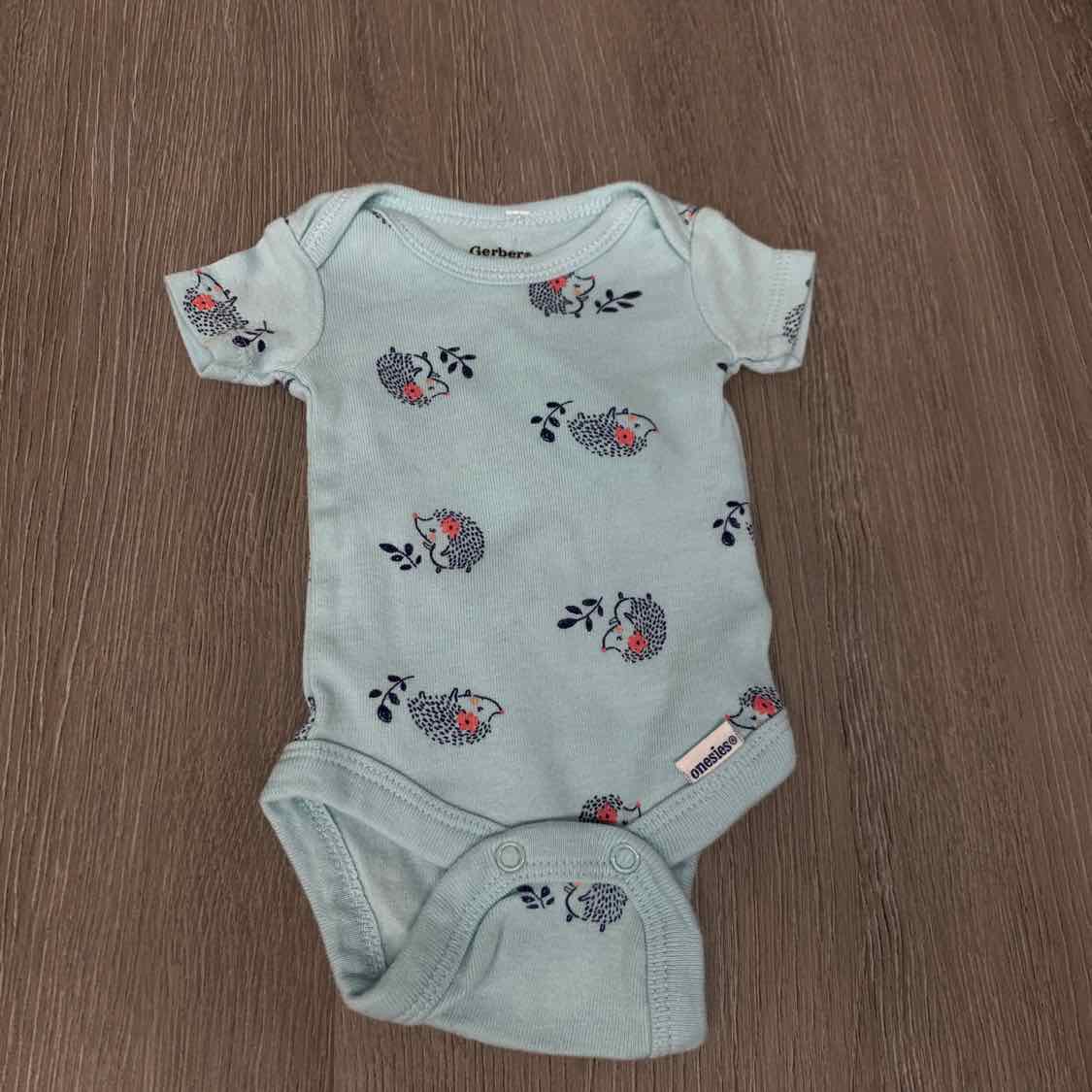 Size Preemie Blue Print Gerber Bodysuit