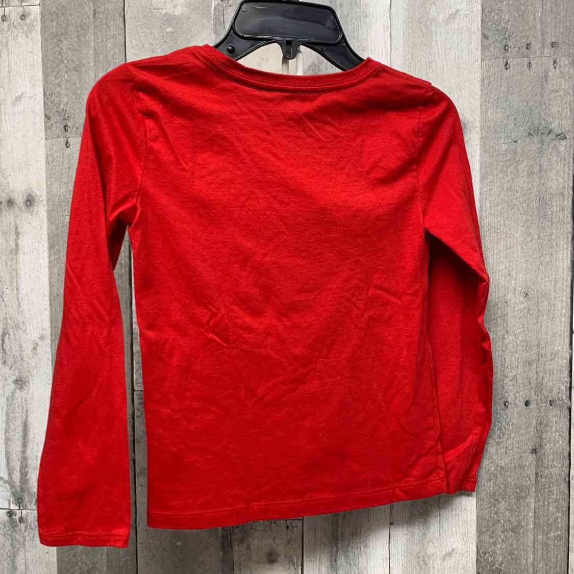 Size 7/8 Red Graphic Holiday Brands Long Sleeve Shirt