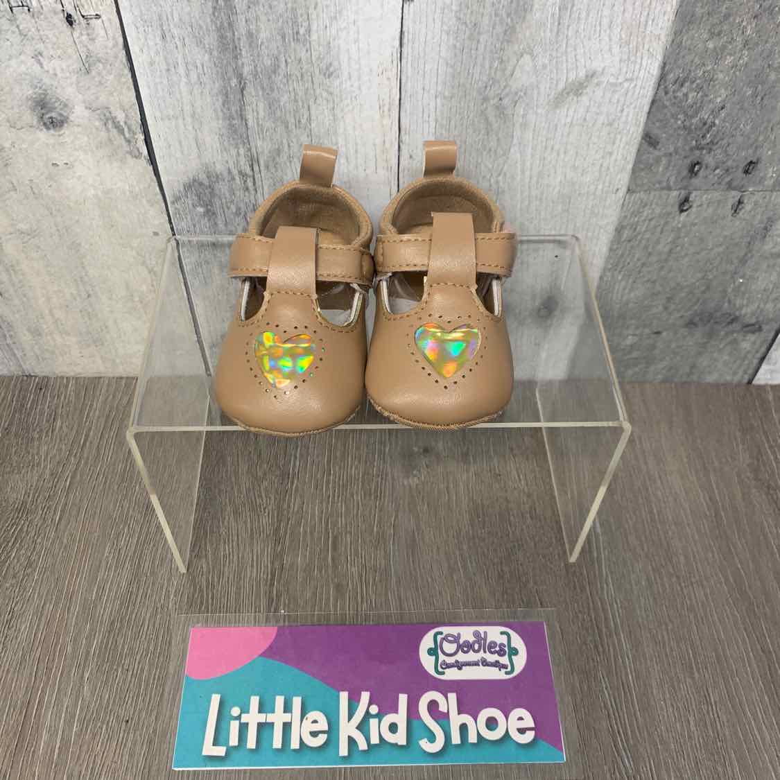 Size 1 Brown Little Me Soft Sole Shoes