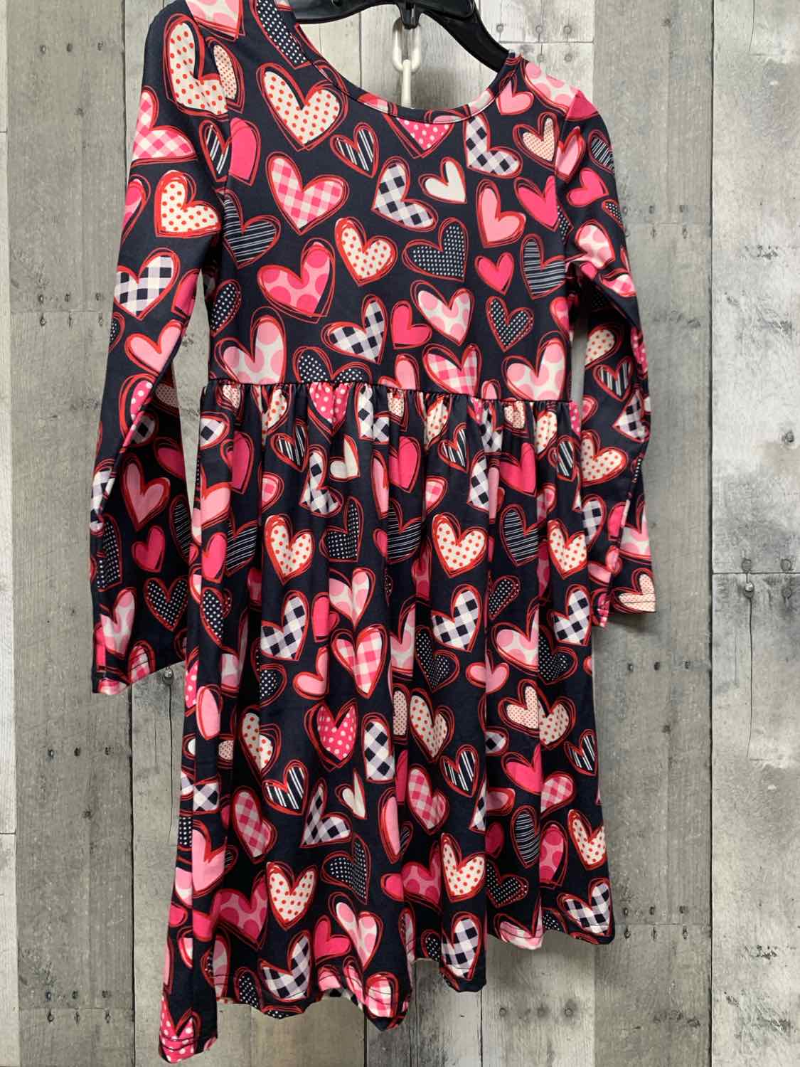 Size 7-8 Red/Pink B Brand LS Dress