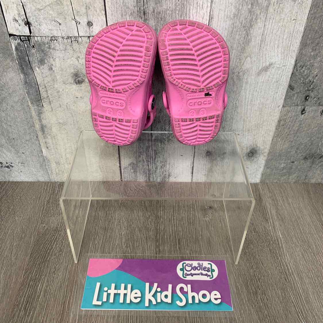 Size 2/3 Pink Crocs Water Shoes