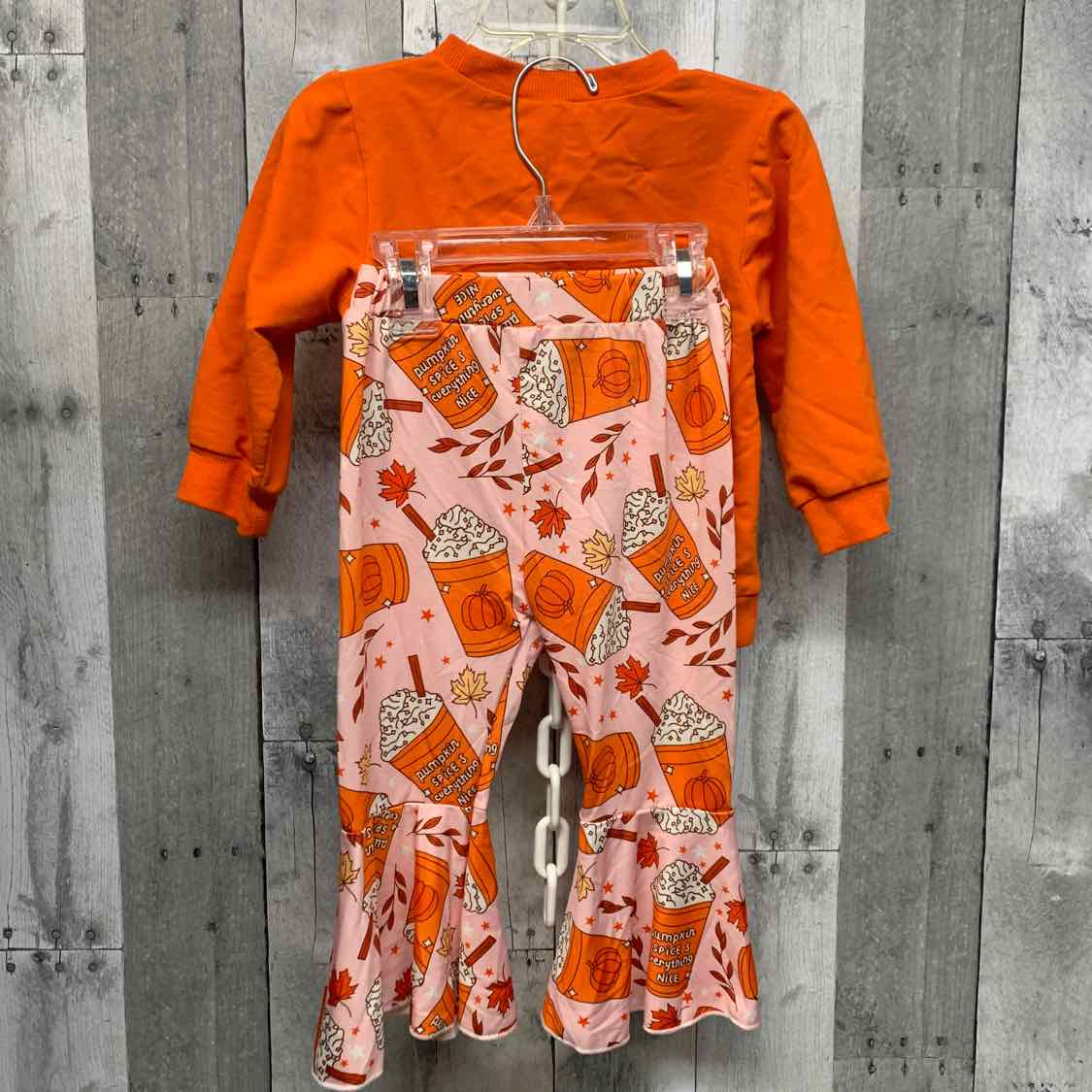 Size 18-24 Months Orange/Pink B Brand Shirt/Leggings