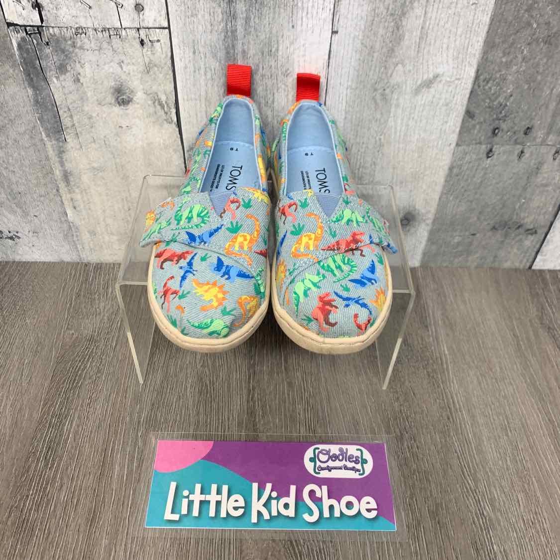 Size 9 Blue Print Toms Sneakers