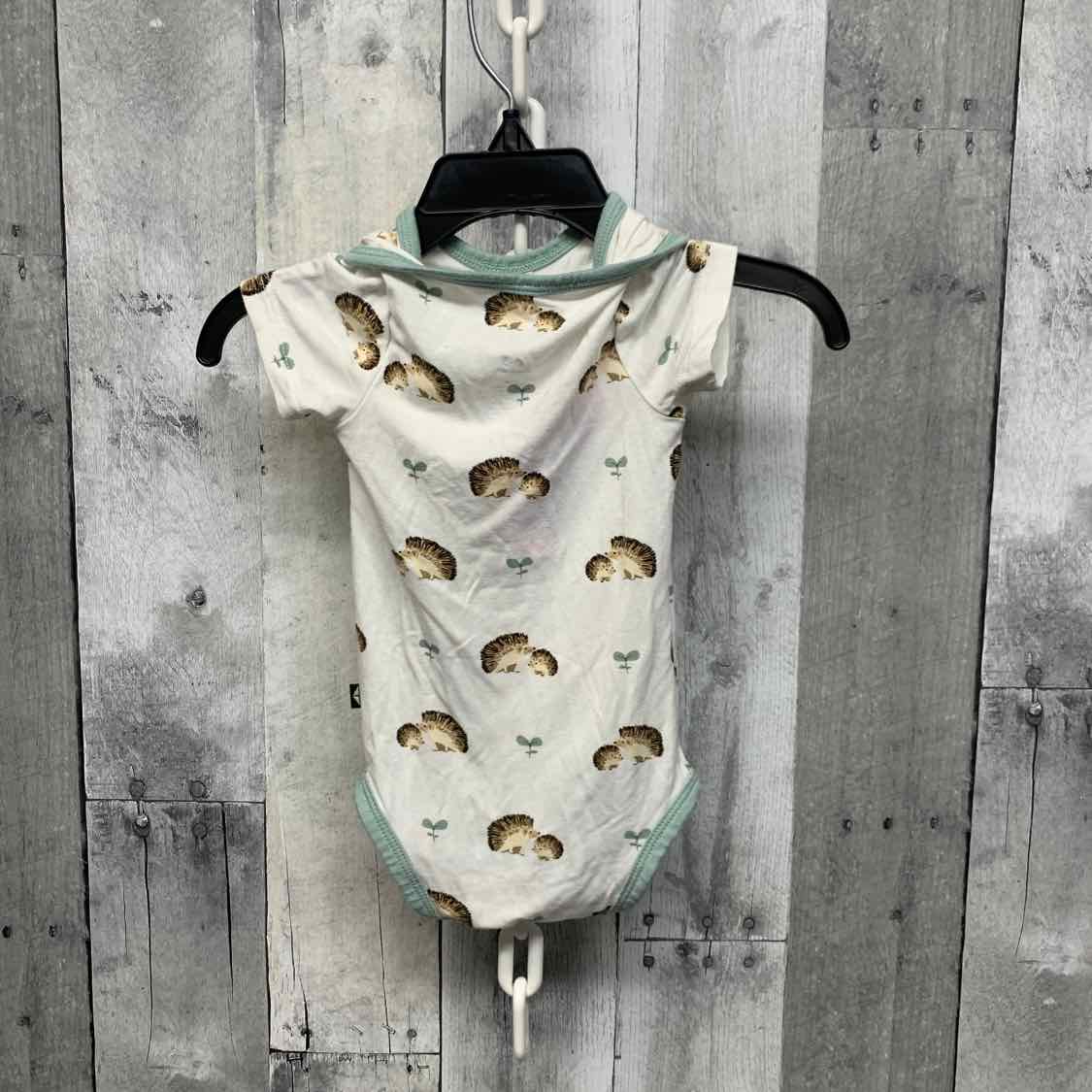 Size 0-3 Months White/Brown Kyte Bodysuit