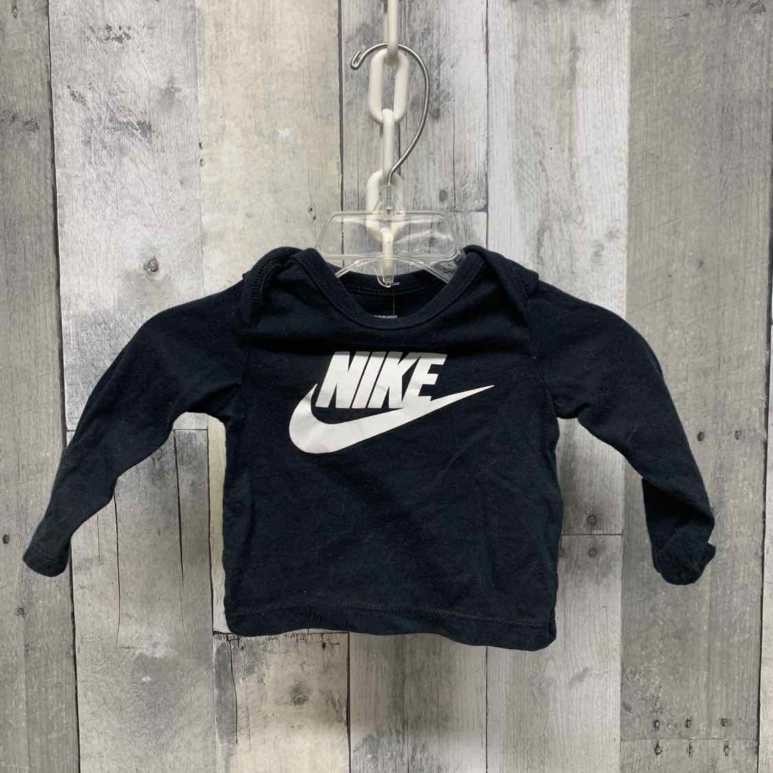 Size 3 Months Black Graphic Sport Brand Long Sleeve Shirt