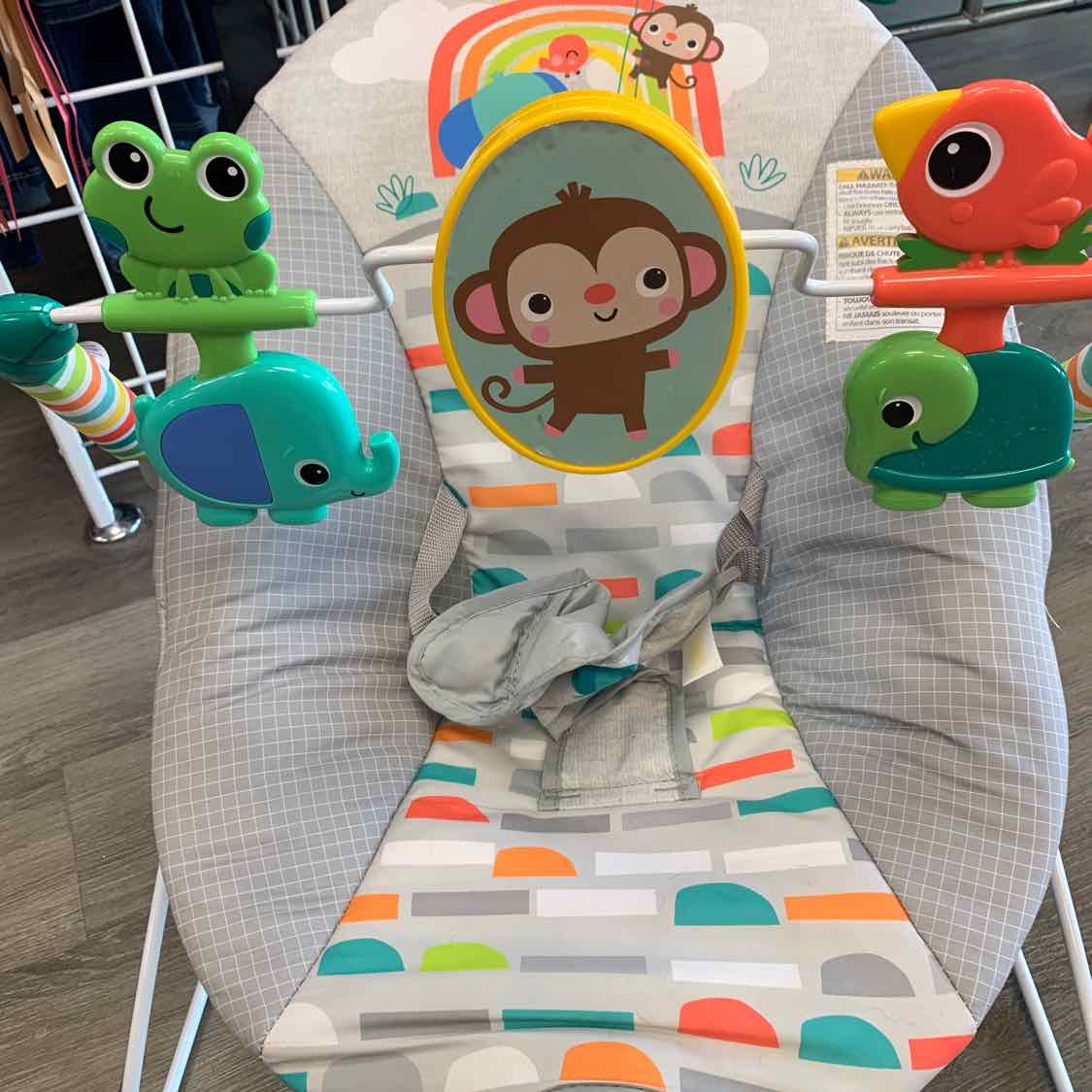 Bright Starts Gray/Teal Jungle Bouncer