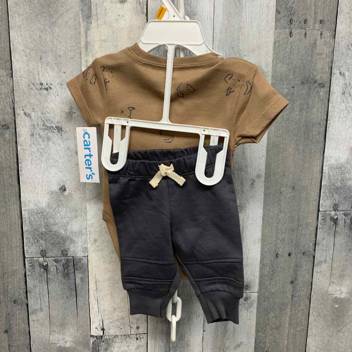 Size Newborn Brown/Gray Carter's Shirt/Pants
