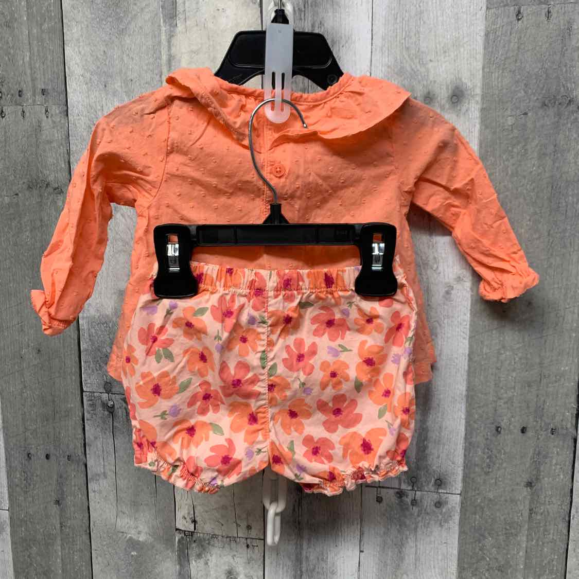 Size 6 Months Peach Just One You Shirt/Shorts
