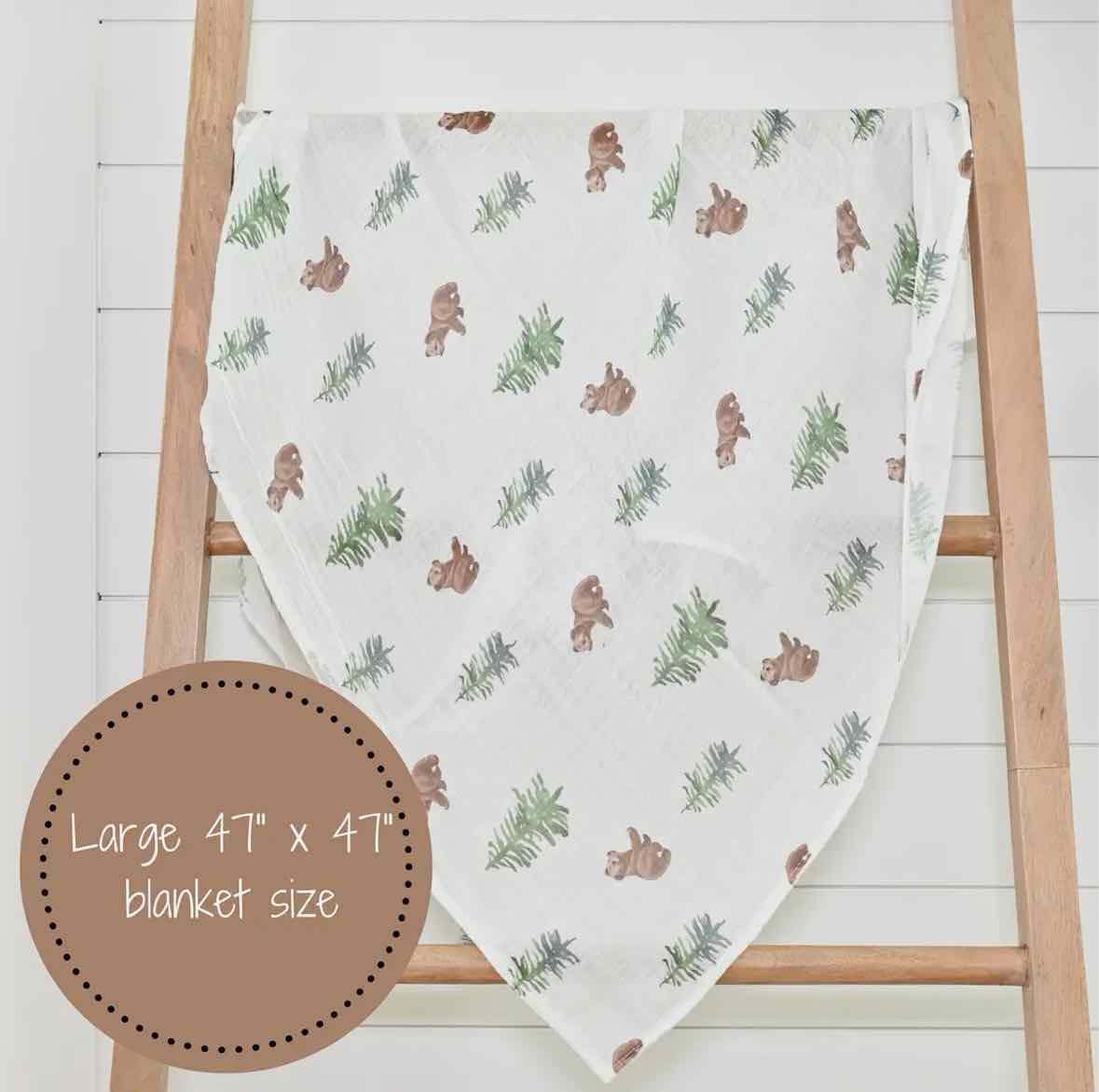 LollyBanks Baby Bear Receiving Blanket