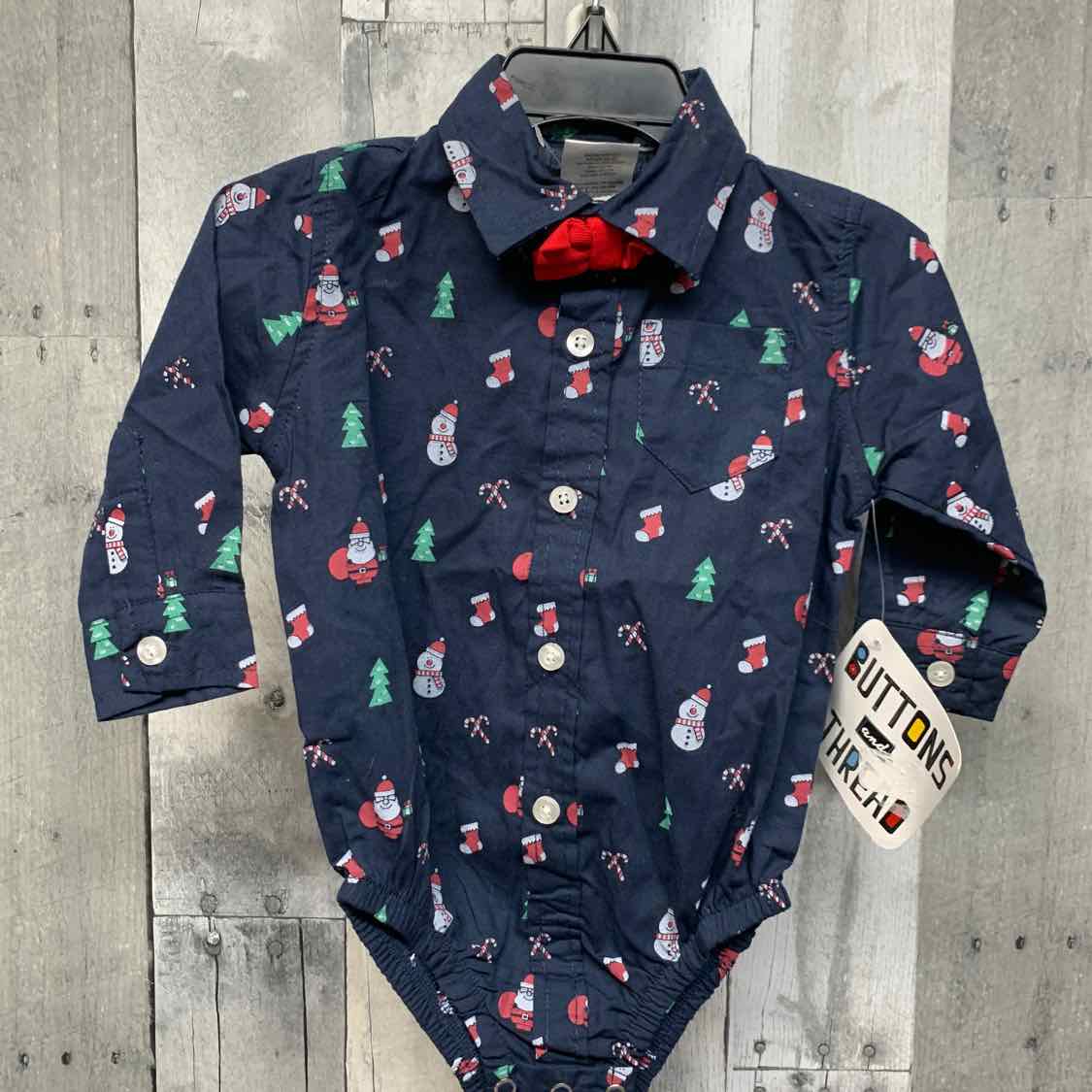 Size 6-9 Months Navy/Green B Brand Romper