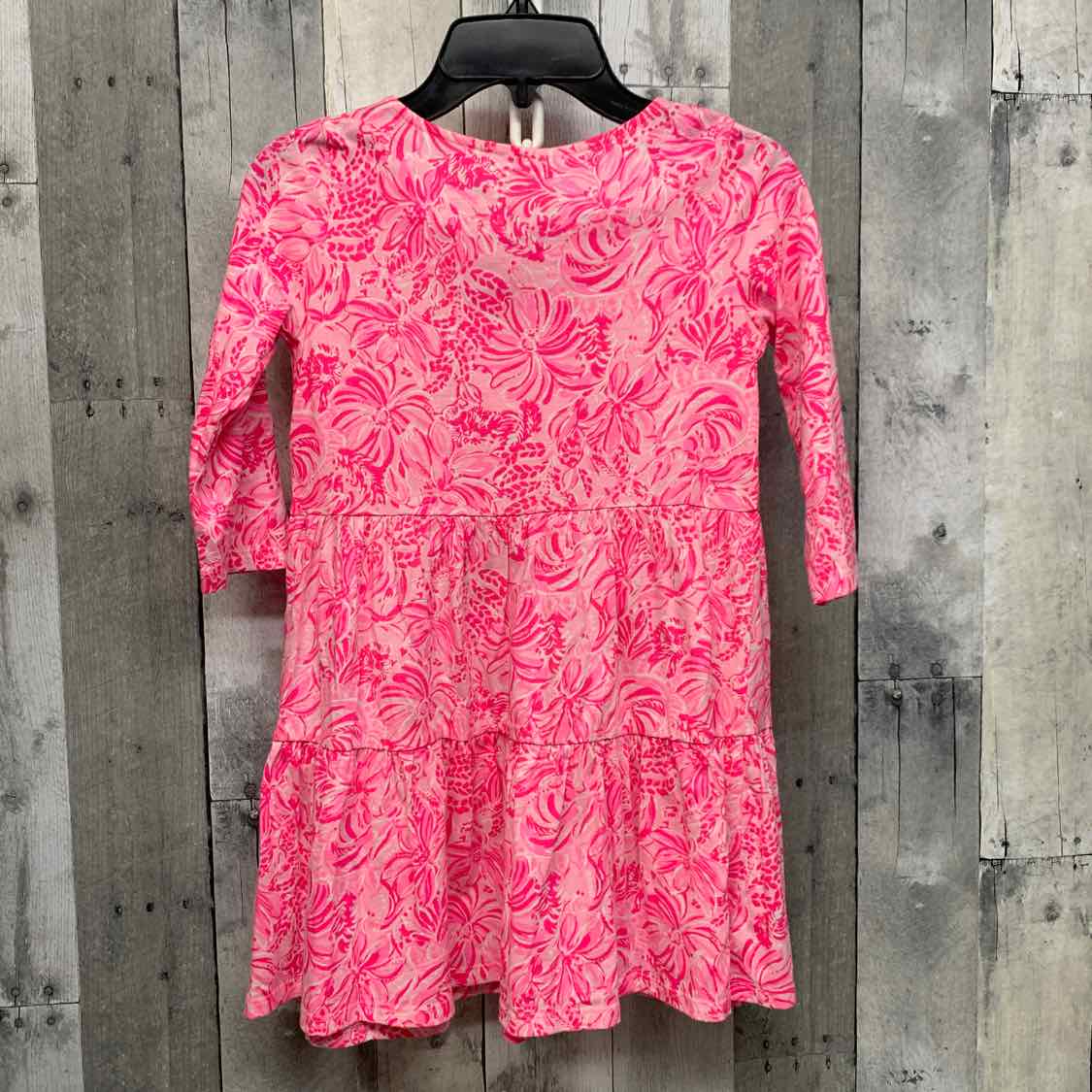 Size 6/7 Pink Print Lilly Pulitzer LS Dress