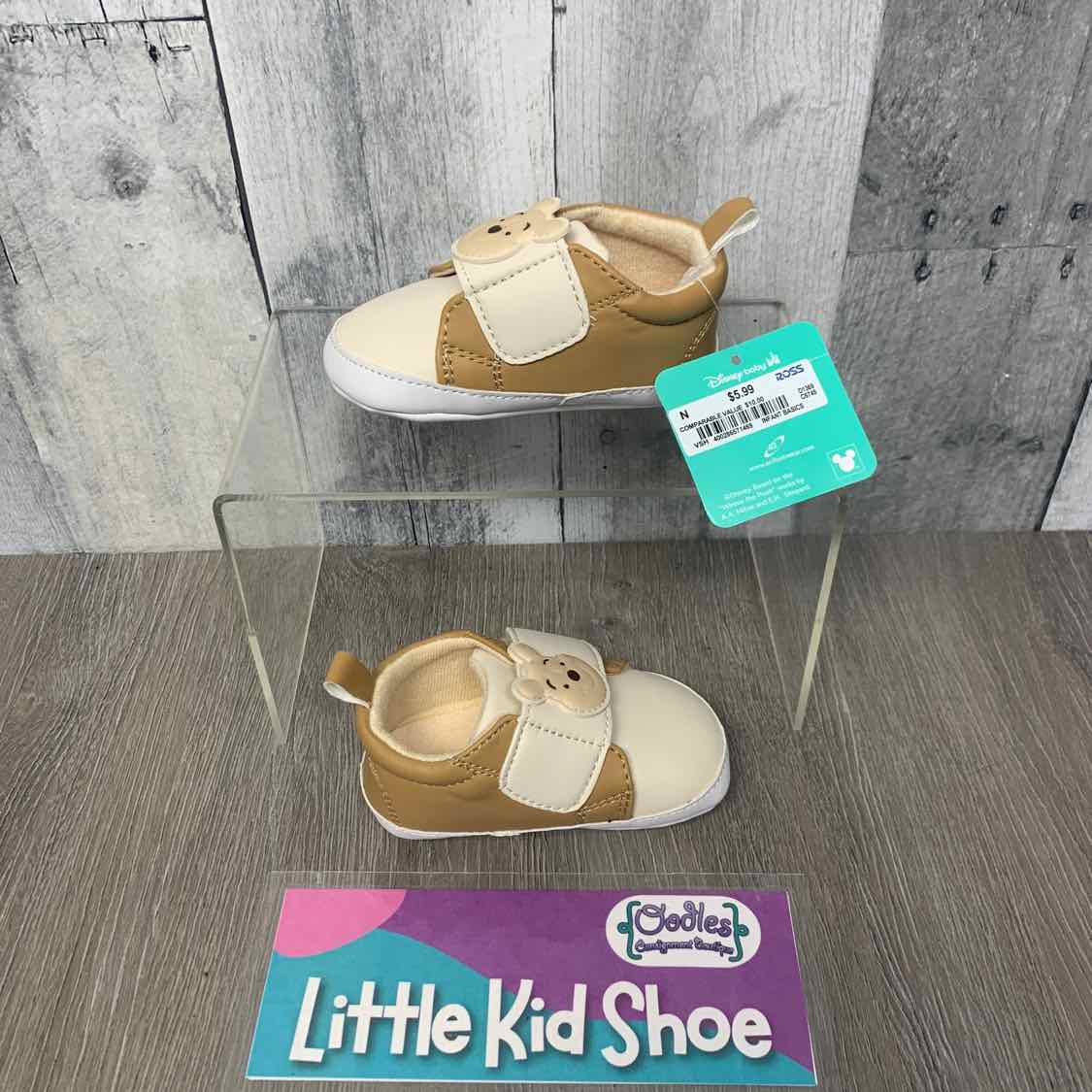 Size 3 Tan/Brown Disney Soft Sole Shoes