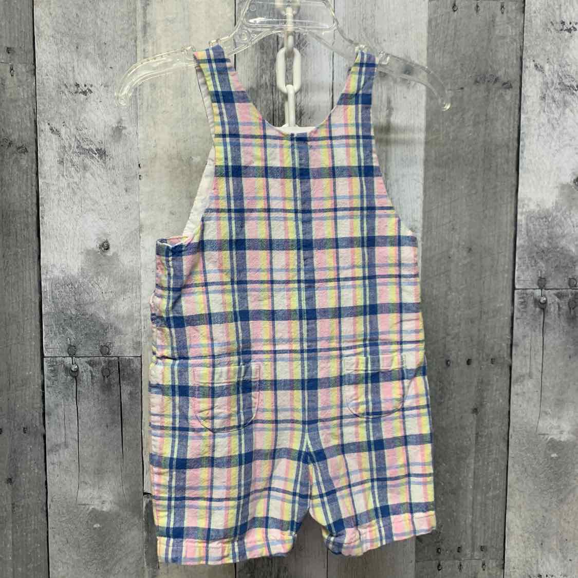 Size 12-18 Months Blue/Pink Janie & Jack Overalls