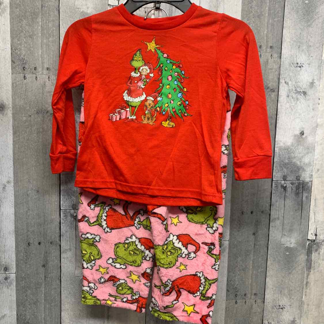 Size 4T Red/Pink B Brand 2pc PJs