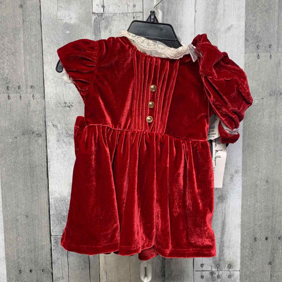 Size 6-9 Months Red/White Nicole Miller 2pc Dress