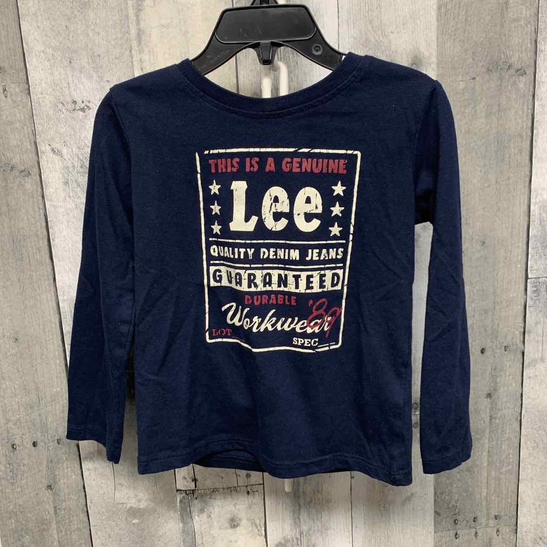 Size 3T Navy Graphic Lee Long Sleeve Shirt