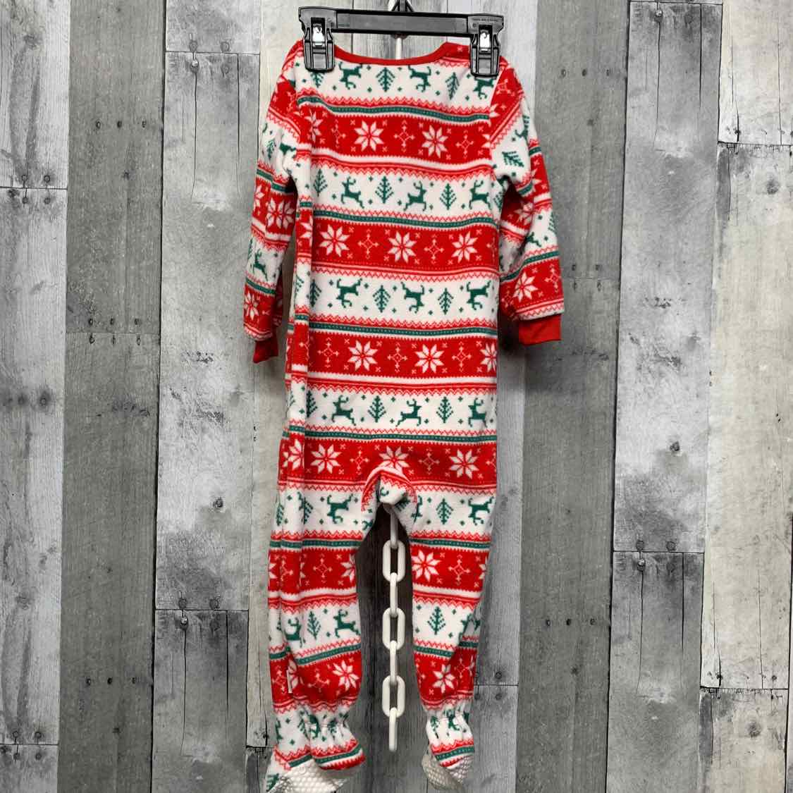 Size 18 Months Red/White Gerber Footy PJs