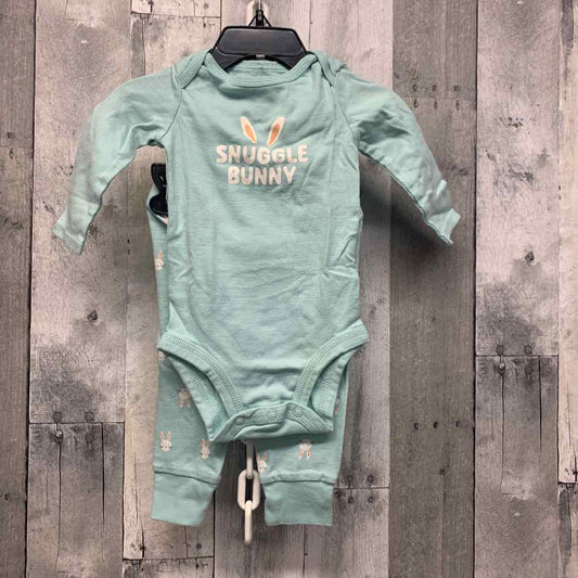 Size 6 Months Blue Print Carter's Shirt/Pants