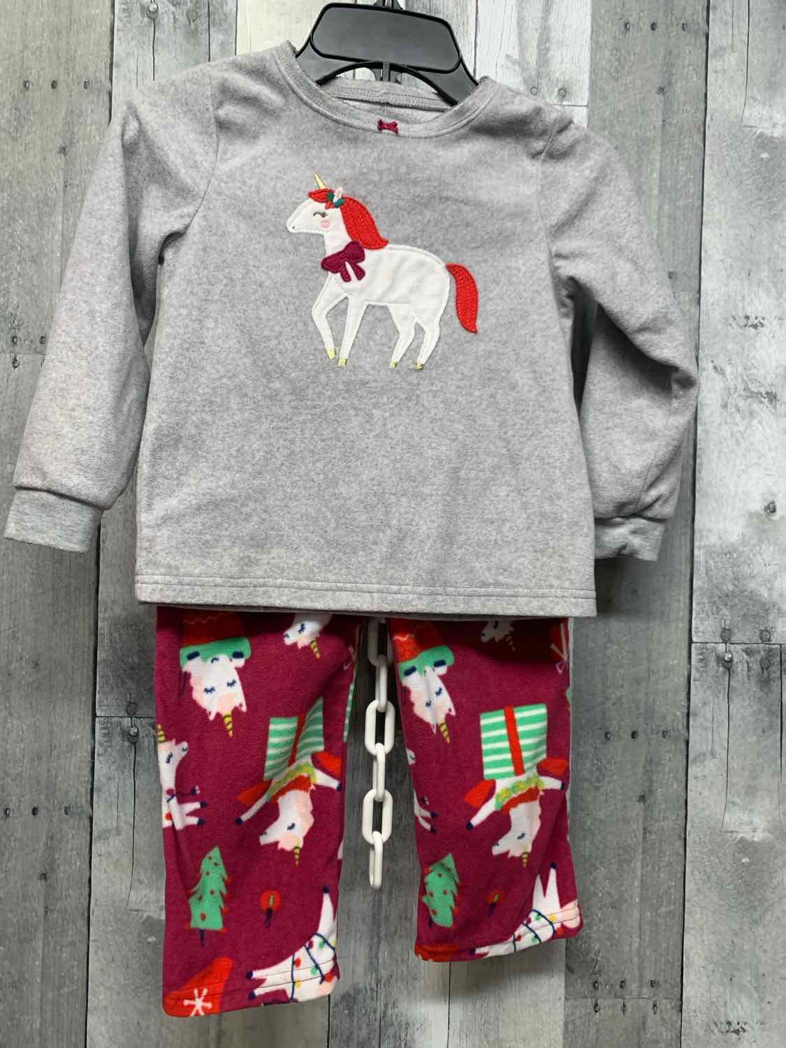 Size 4T Gray/Purple Carter's 2pc PJs