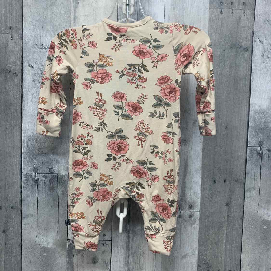 Size 0-3 Months Tan/Pink Modern Moments by Gerber Footy PJs